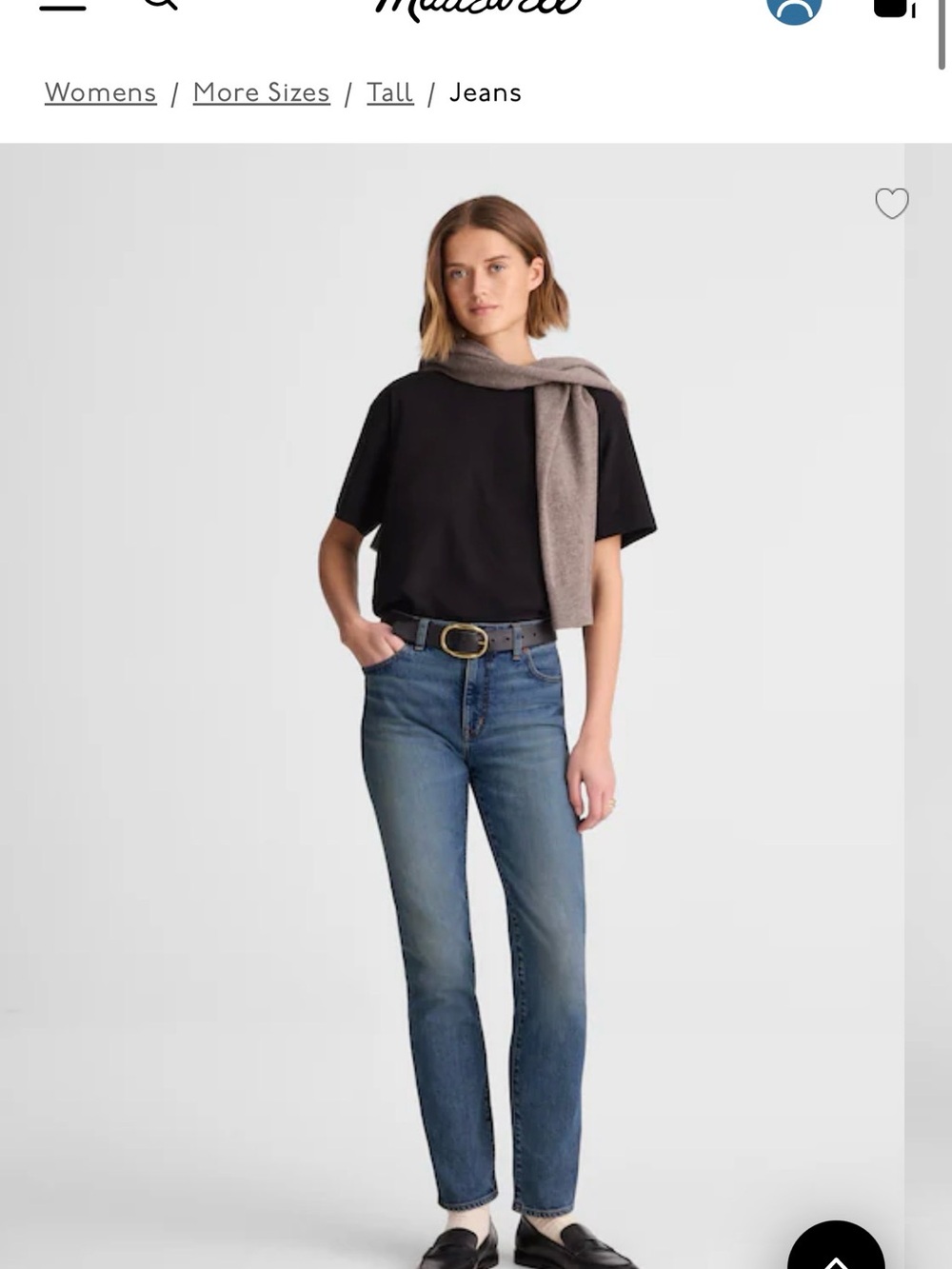 Madewell Jules Straight Jean- BRAND NEW